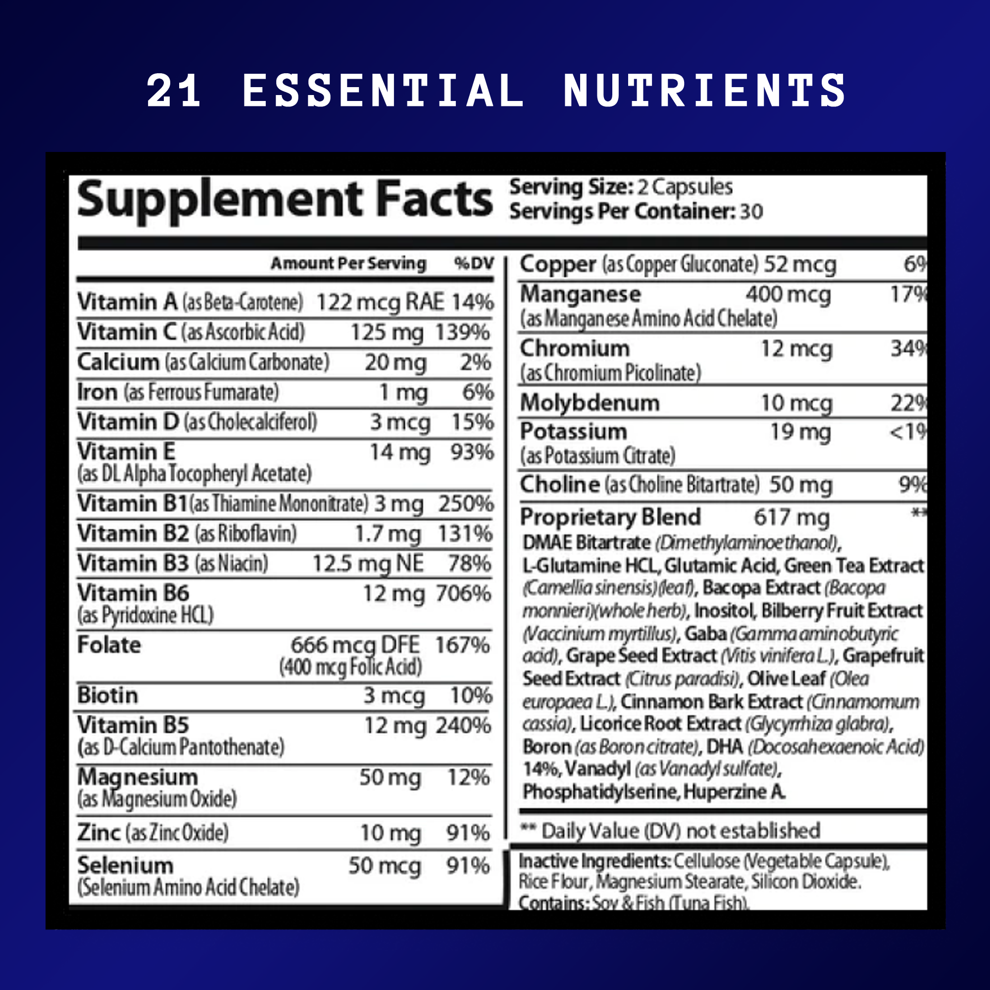 Supplement Facts - 7MindFlowX